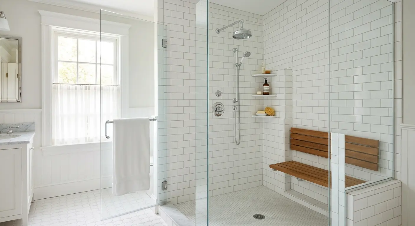 Completed walk-in shower project 4