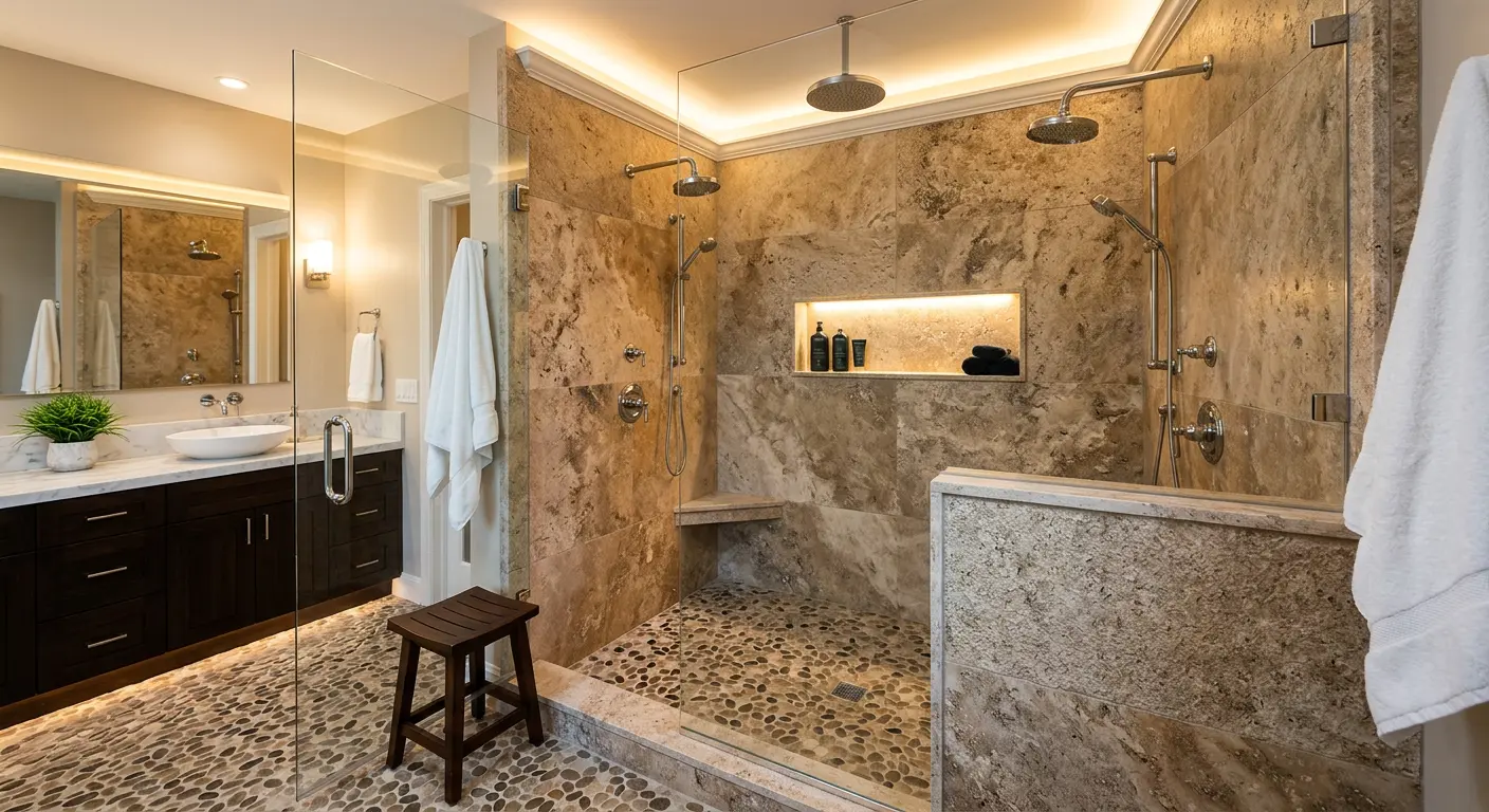 Completed walk-in shower project 3